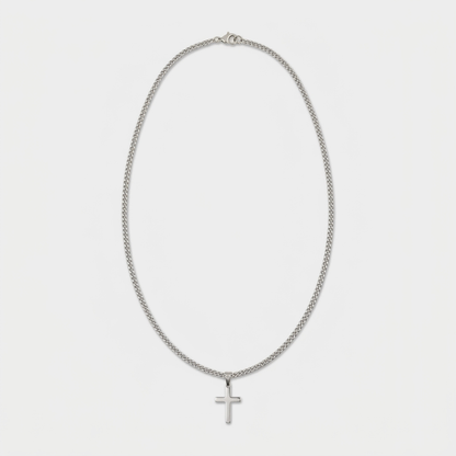 Stainless Steel Cross Chain Necklace For Men