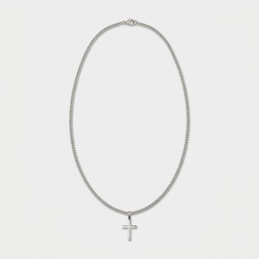 Stainless Steel Cross Chain Necklace For Men