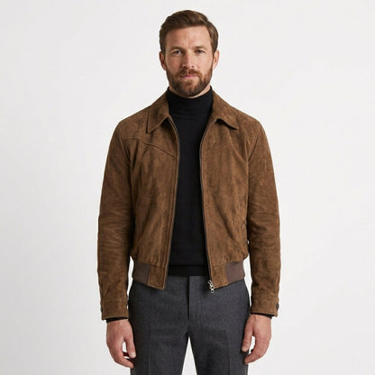Faux Suede Smart Casual Jacket For Men