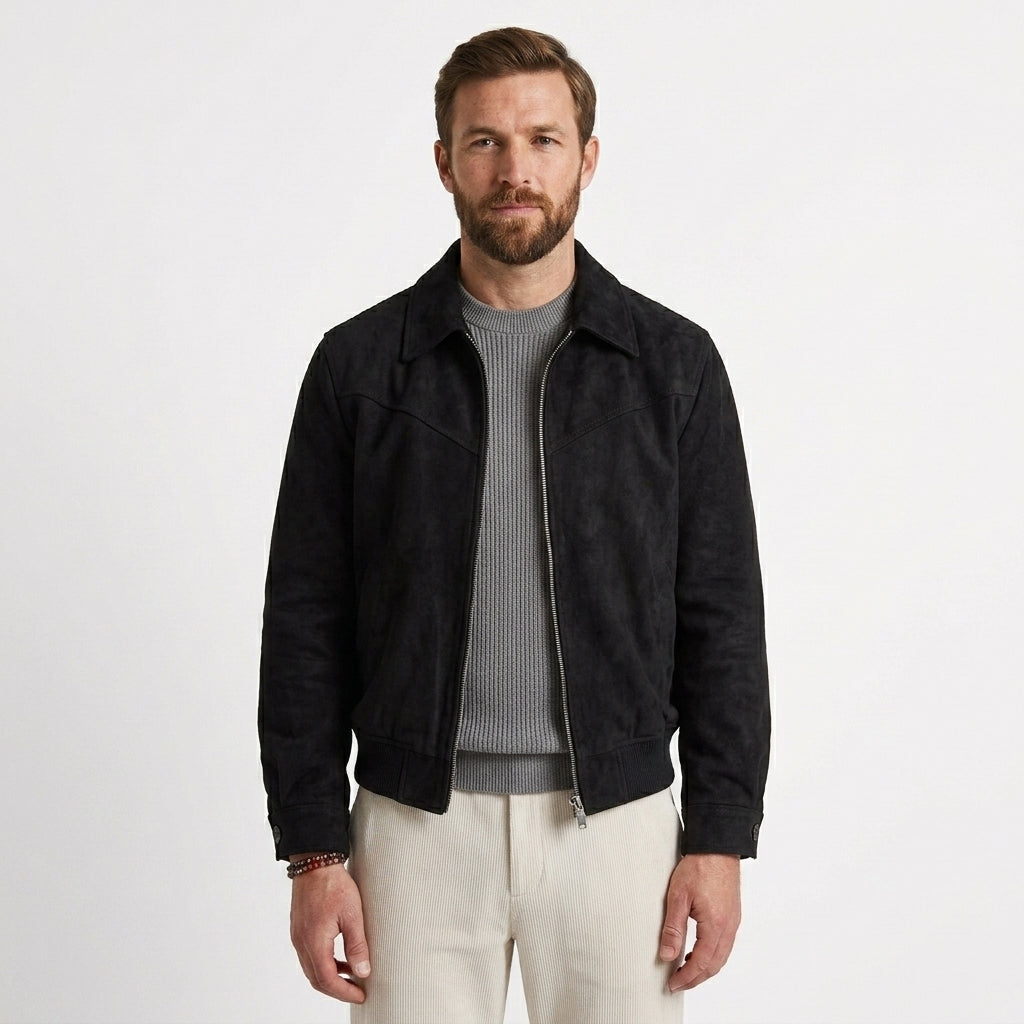 Faux Suede Smart Casual Jacket For Men