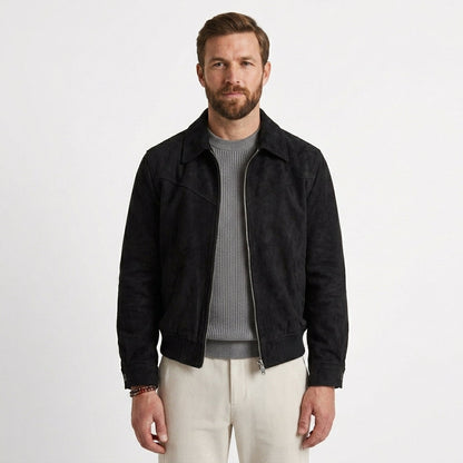 Faux Suede Smart Casual Jacket For Men