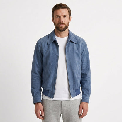Faux Suede Smart Casual Jacket For Men