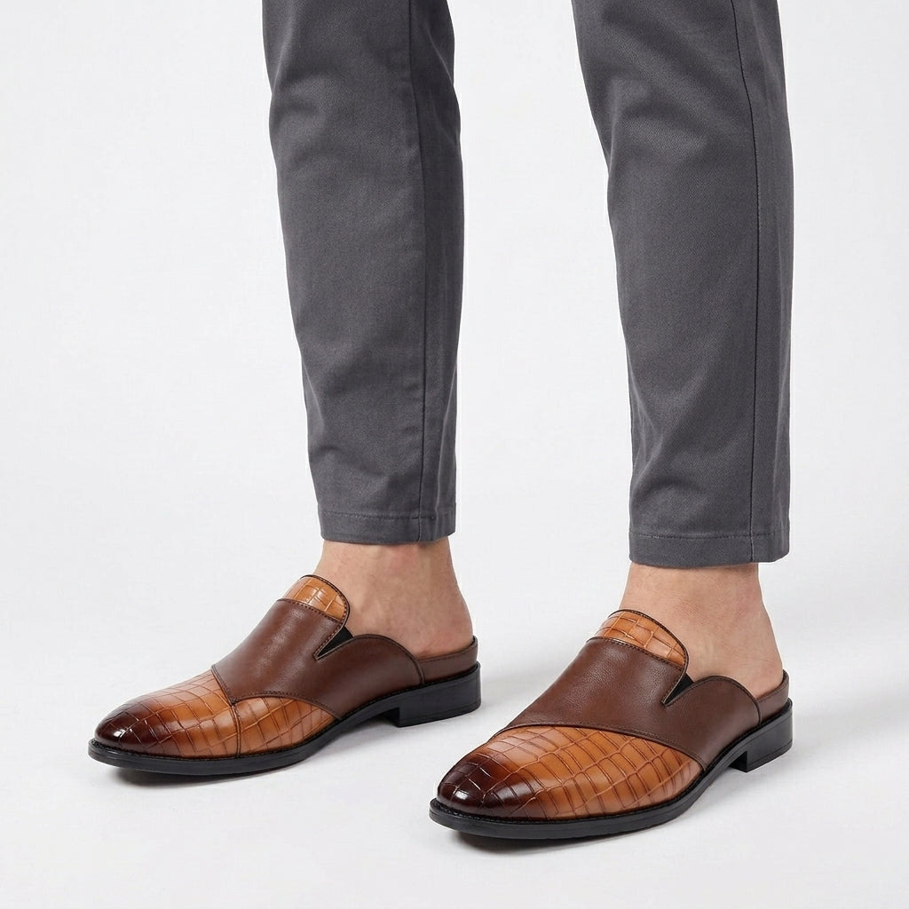 Cowhide Leather Slip-On Loafers For Men