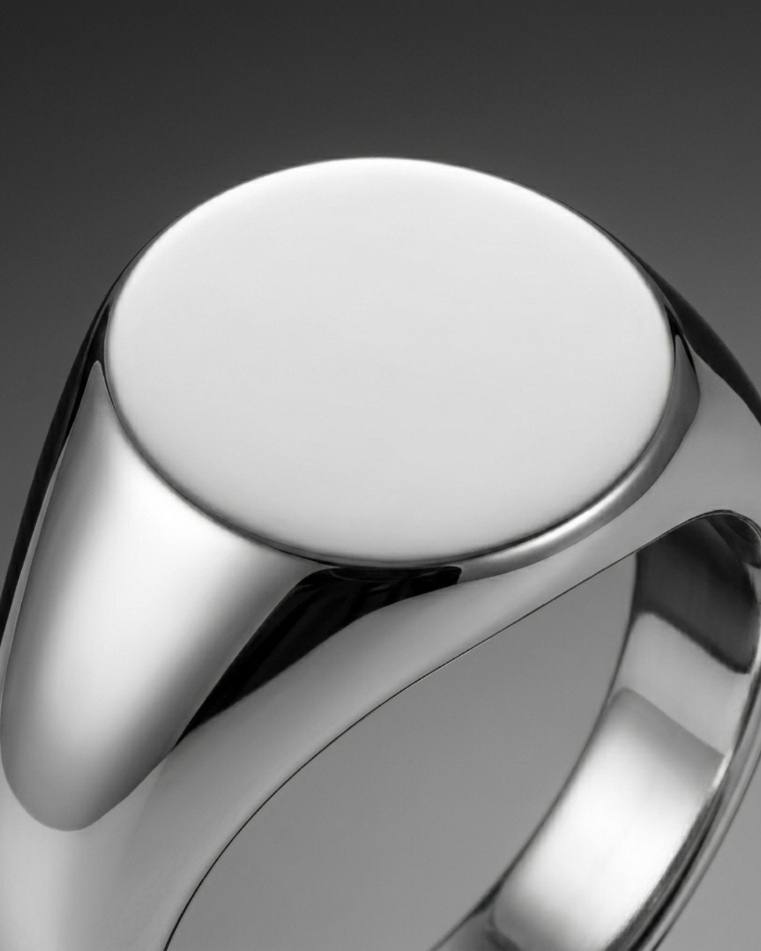 Round Signet Ring For Men