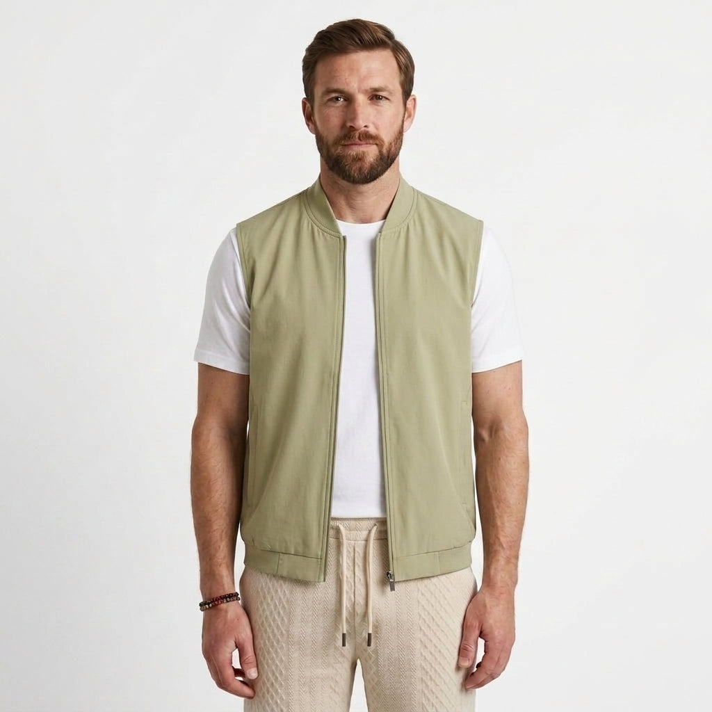 Ultra-Thin Zip-Up Gilet For Men