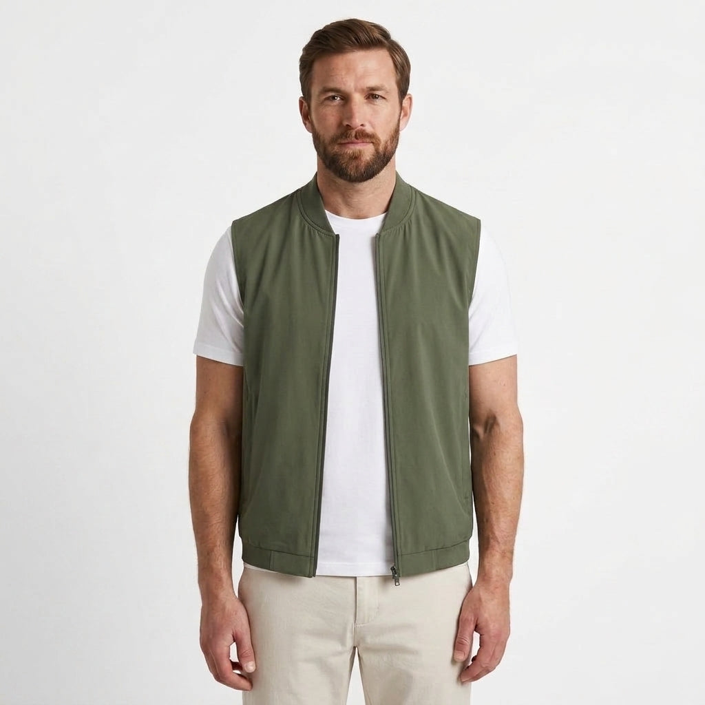Ultra-Thin Zip-Up Gilet For Men