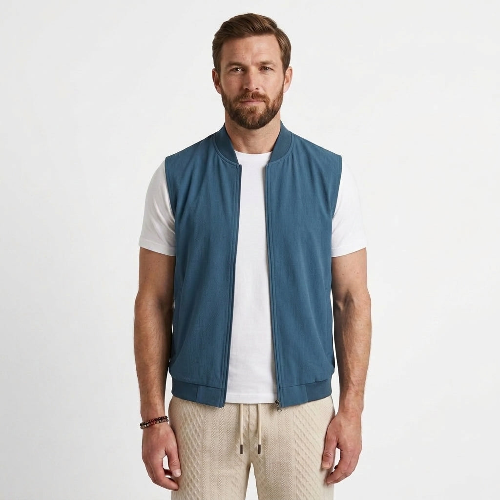 Ultra-Thin Zip-Up Gilet For Men
