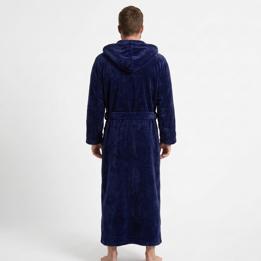Long Hooded Dressing Gown For Men