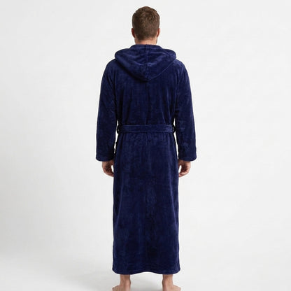 Long Hooded Dressing Gown For Men
