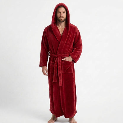 Long Hooded Dressing Gown For Men