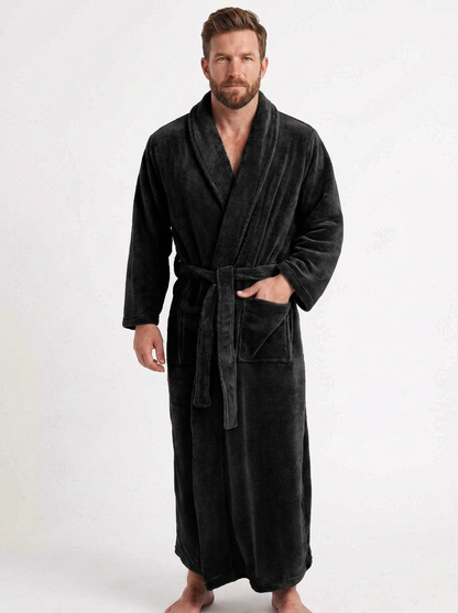 Long Hooded Dressing Gown For Men