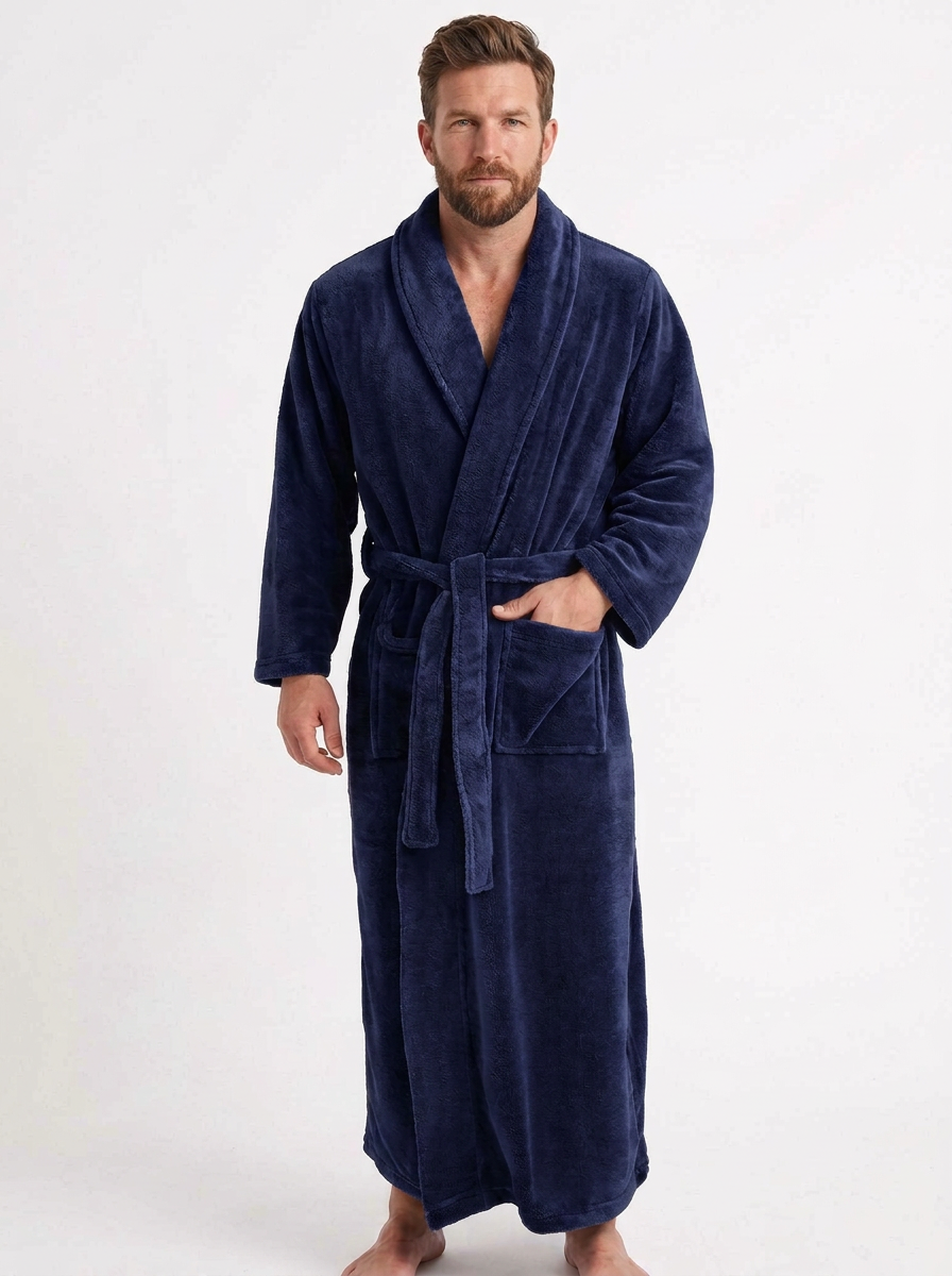 Long Hooded Dressing Gown For Men