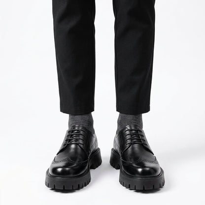 Brogue Oxford Shoes With Chunky Sole For Men