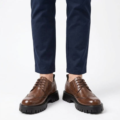 Brogue Oxford Shoes With Chunky Sole For Men