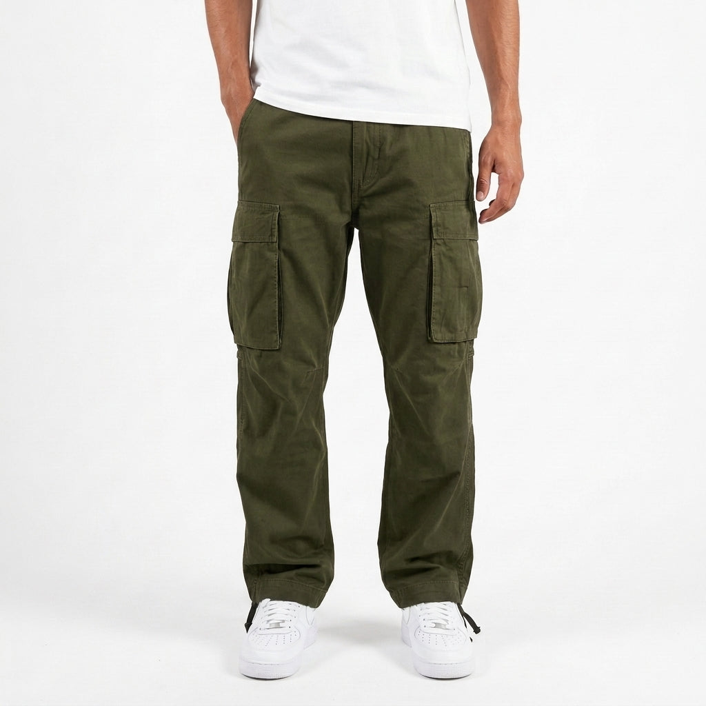 Relaxed Cargo Trousers With Side Pockets For Men
