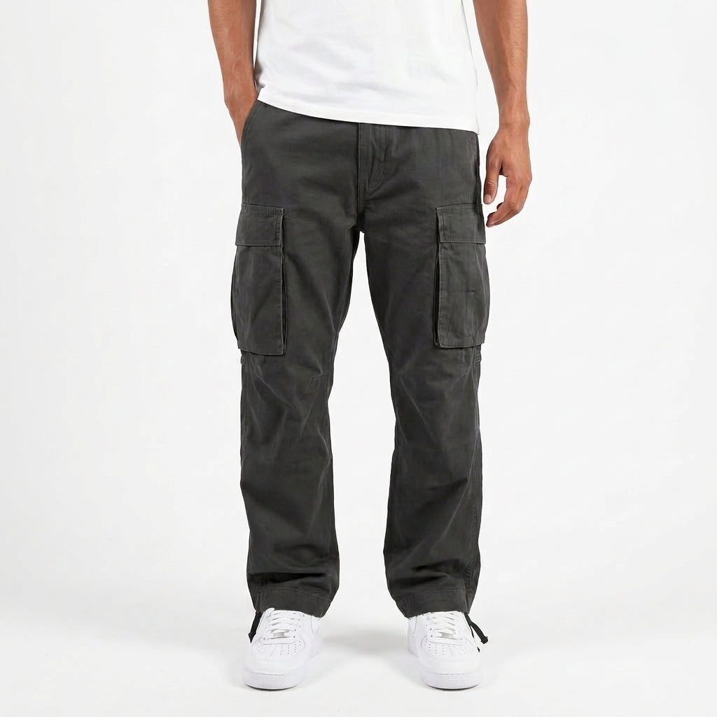 Relaxed Cargo Trousers With Side Pockets For Men