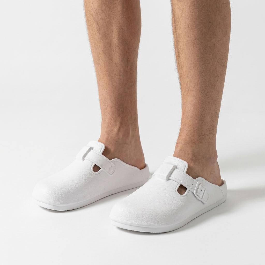 Waterproof Buckle Slip-On Clogs For Men