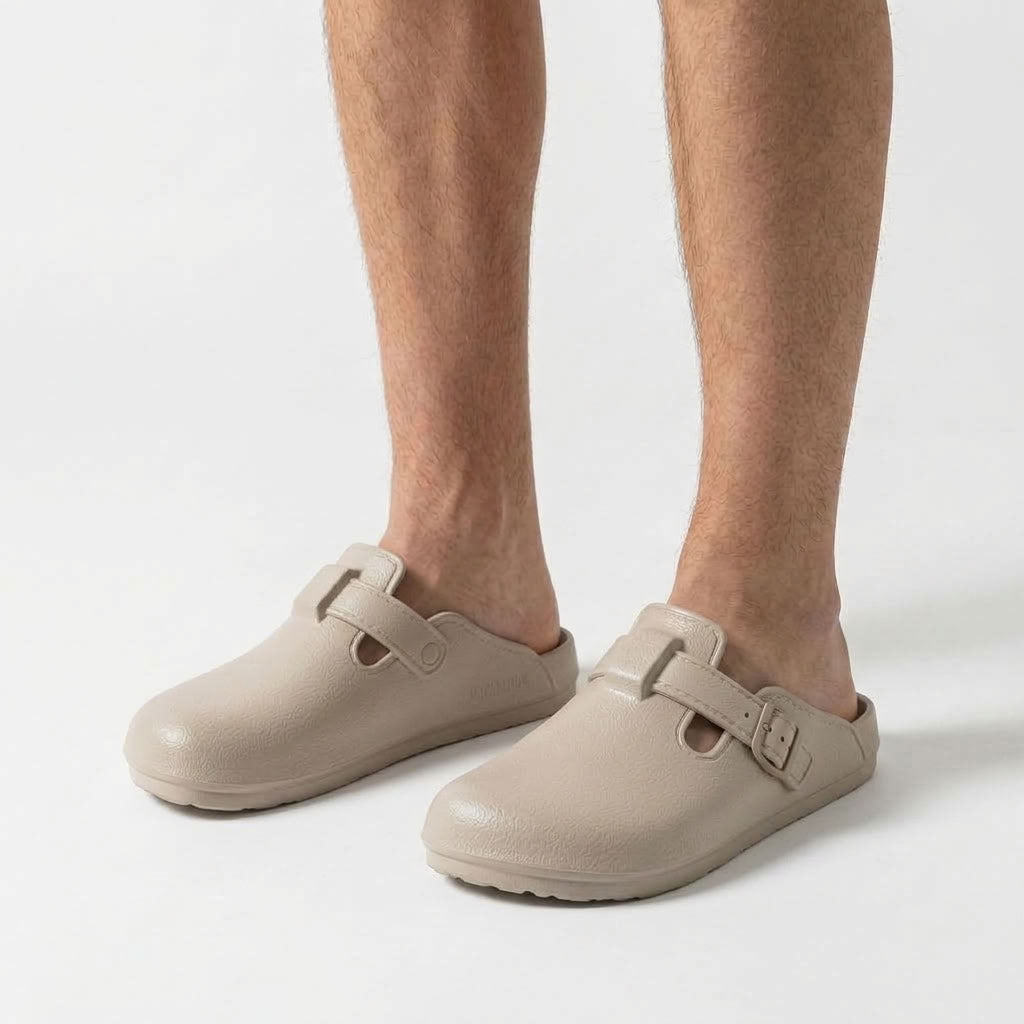 Waterproof Buckle Slip-On Clogs For Men
