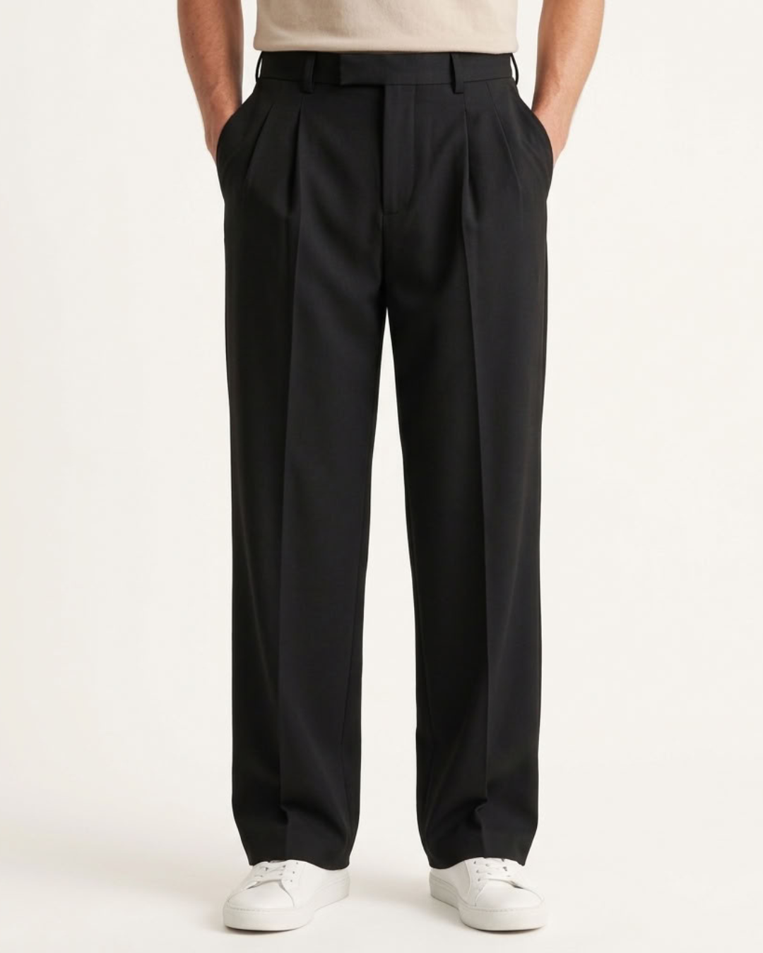 Relaxed Wide-Leg Trousers For Men