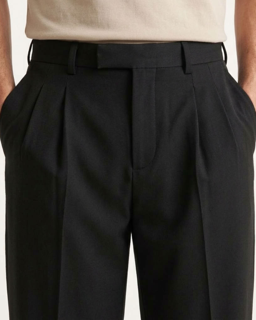 Relaxed Wide-Leg Trousers For Men