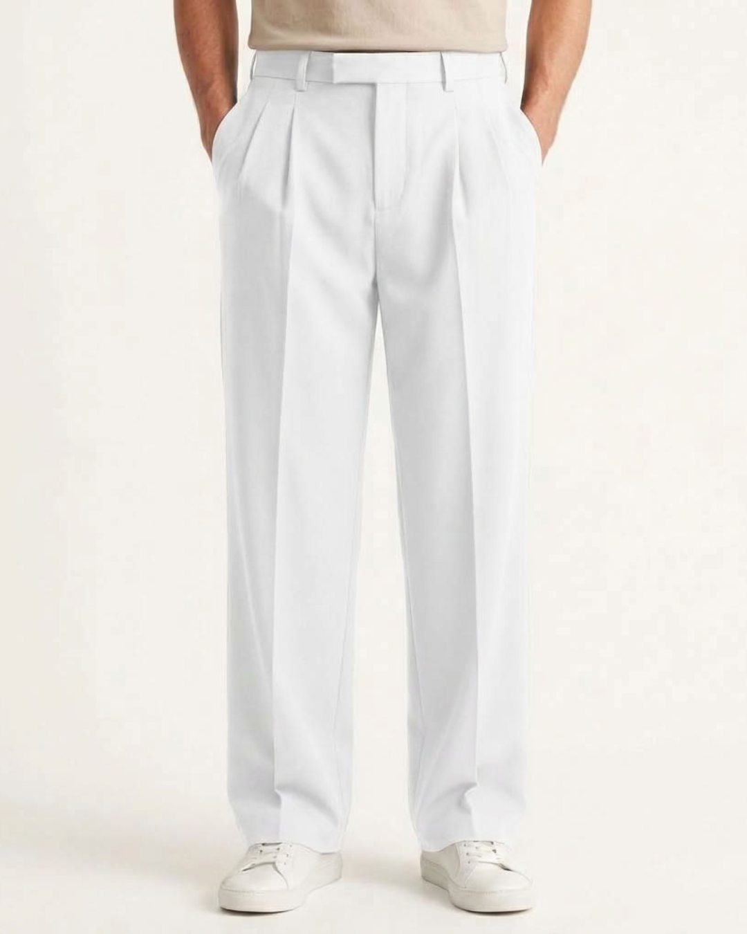 Relaxed Wide-Leg Trousers For Men