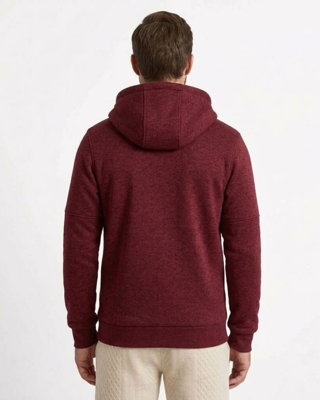 Fleece-Lined Hooded Sweatshirt For Men