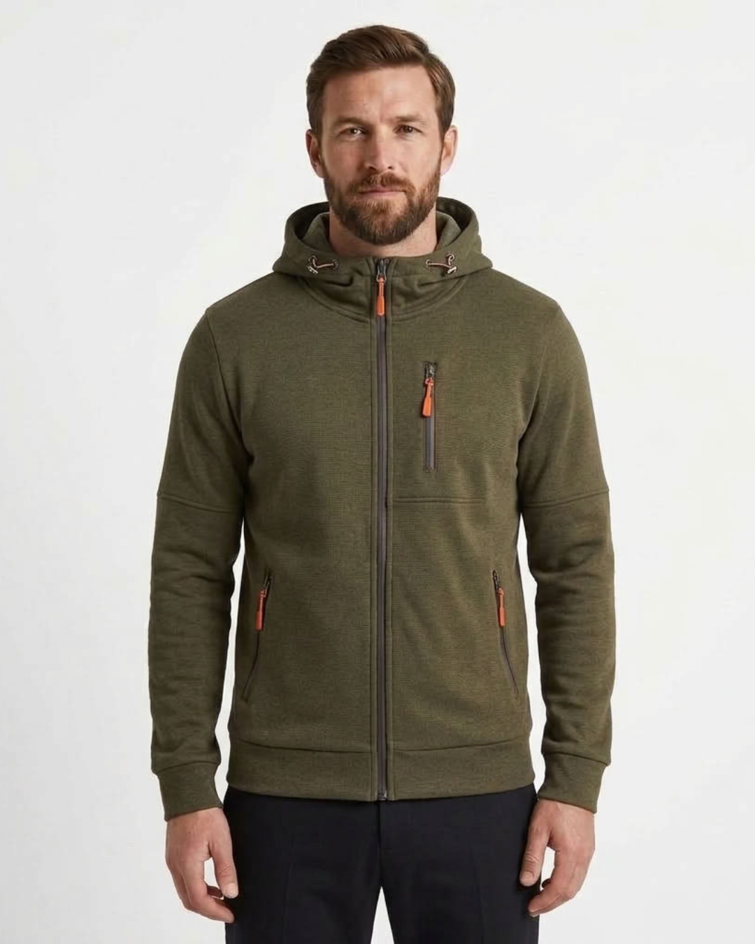 Fleece-Lined Hooded Sweatshirt For Men