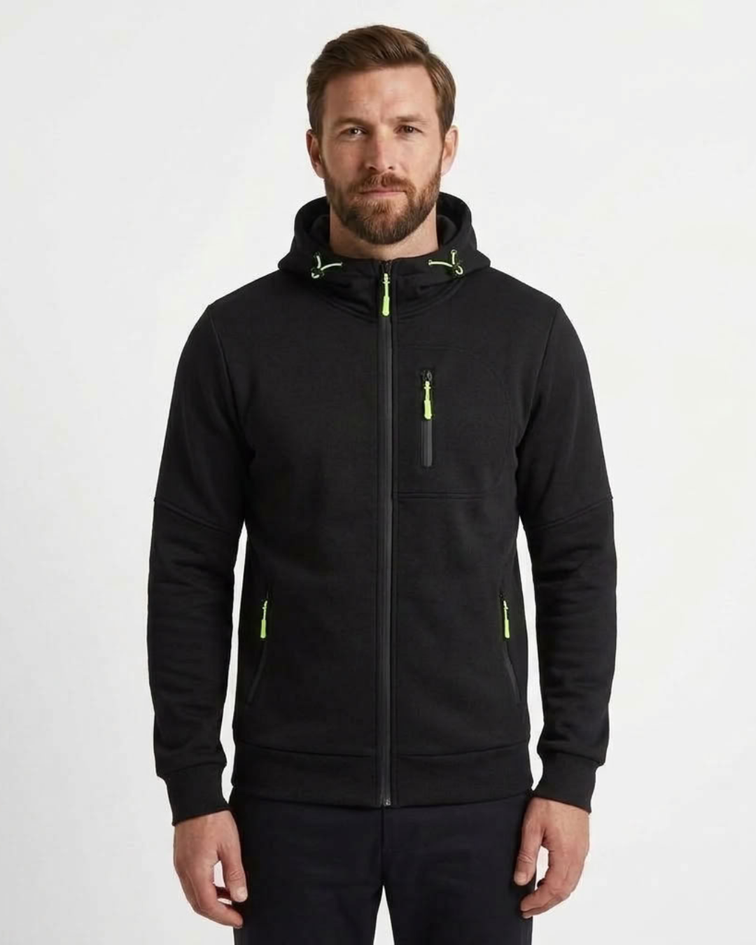 Fleece-Lined Hooded Sweatshirt For Men