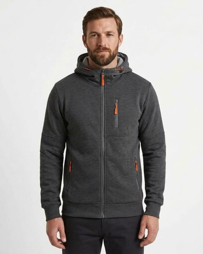 Fleece-Lined Hooded Sweatshirt For Men
