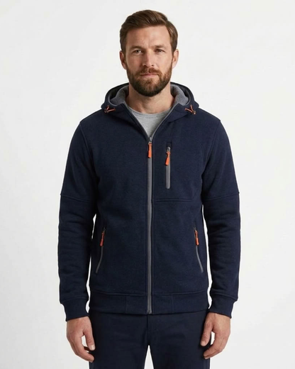 Fleece-Lined Hooded Sweatshirt For Men
