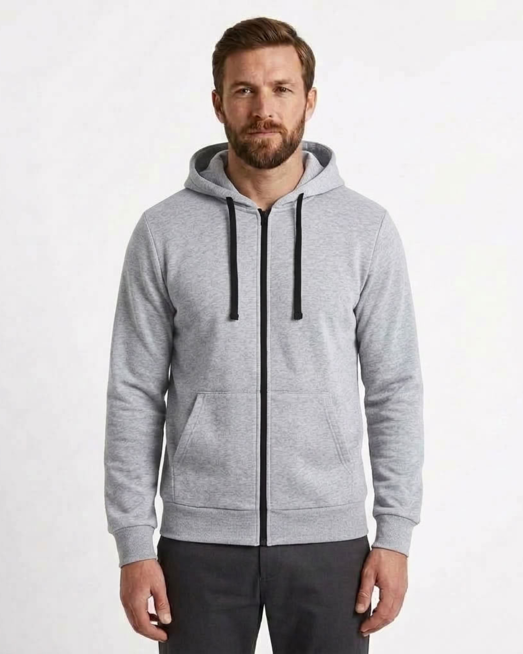 Windproof Zip-Up Hooded Sweatshirt For Men