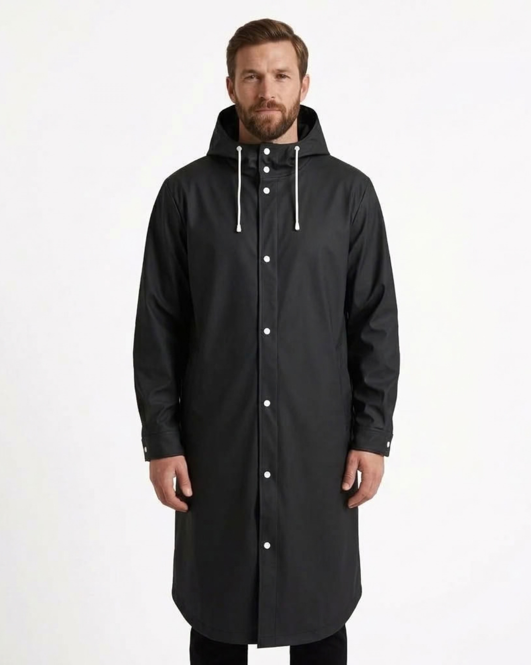 Water-Repellent Hooded Mackintosh For Men