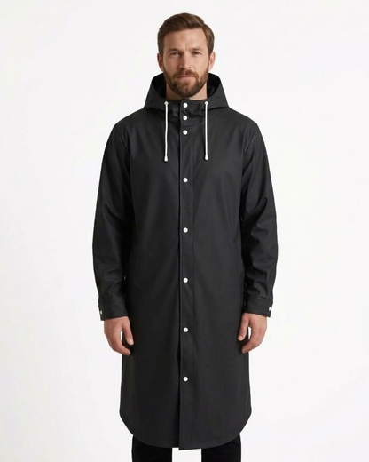 Water-Repellent Hooded Mackintosh For Men