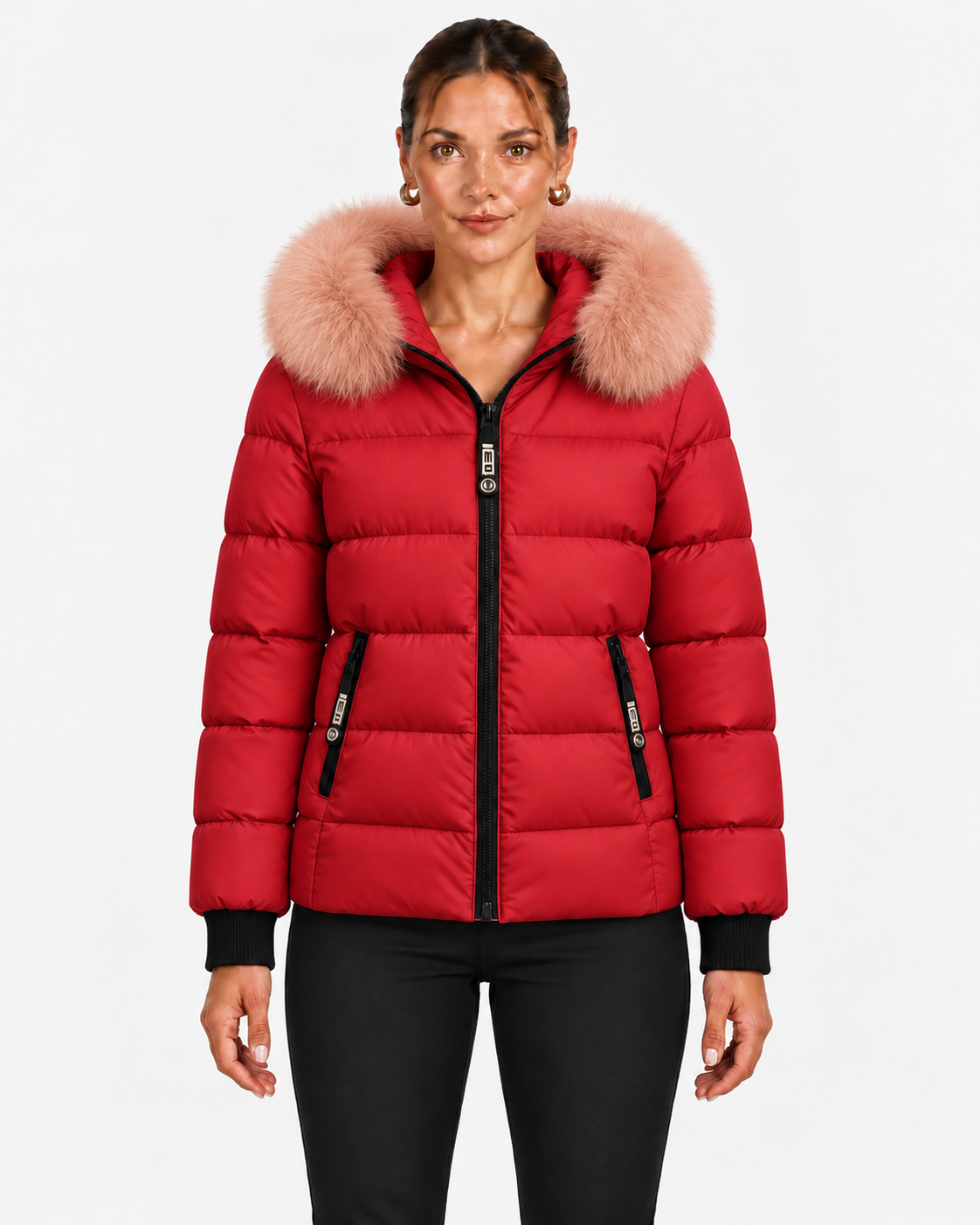 Quilted Jacket With Detachable Hood For Women