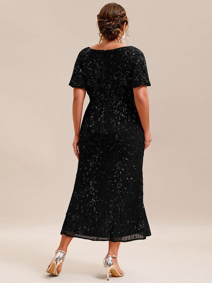 Plus Size Sequin Mermaid Formal Dress