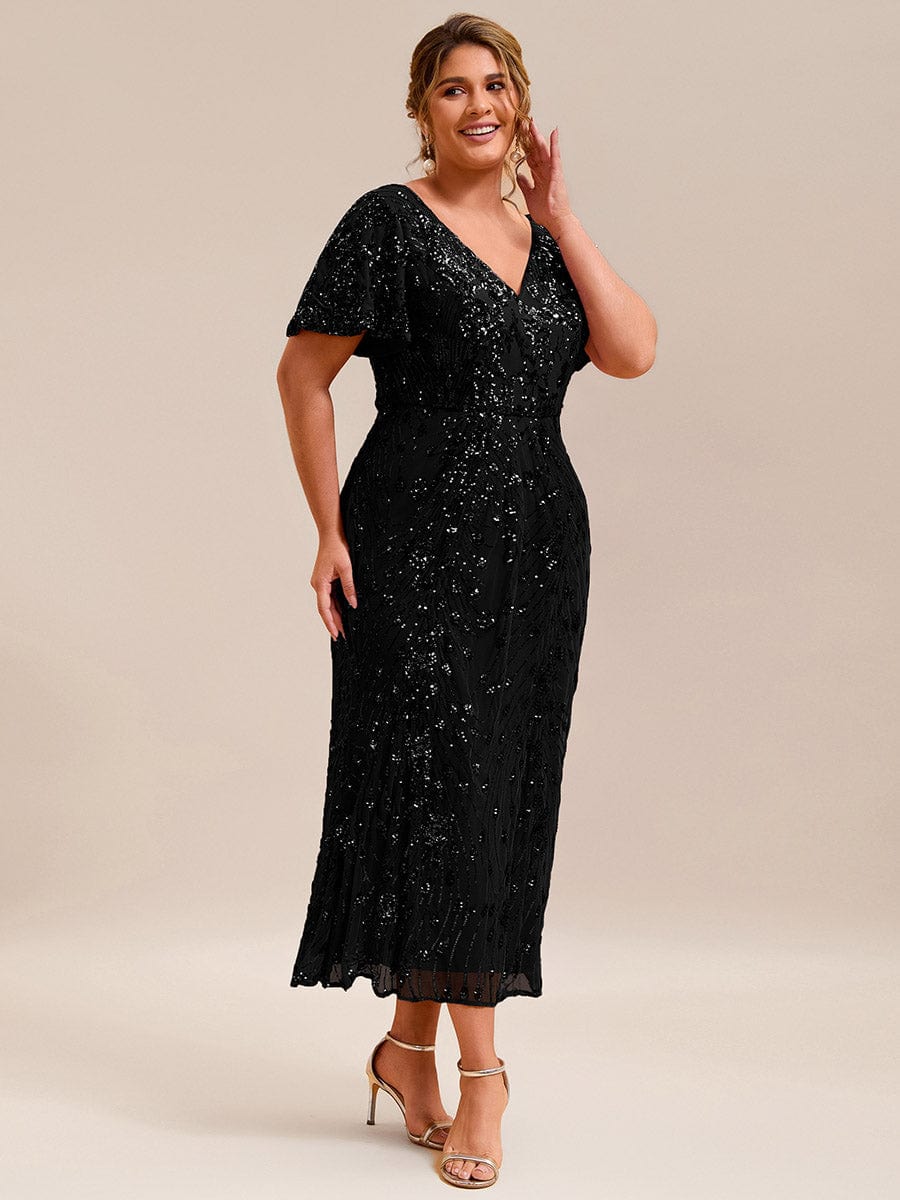 Plus Size Sequin Mermaid Formal Dress