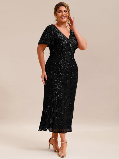 Plus Size Sequin Mermaid Formal Dress