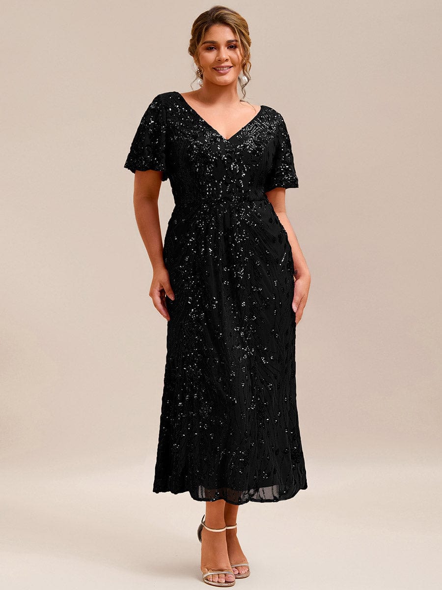 Plus Size Sequin Mermaid Formal Dress