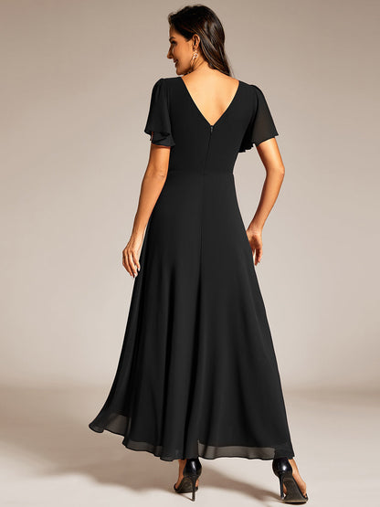 Chiffon High-Low Flowy Wedding Guest Dress