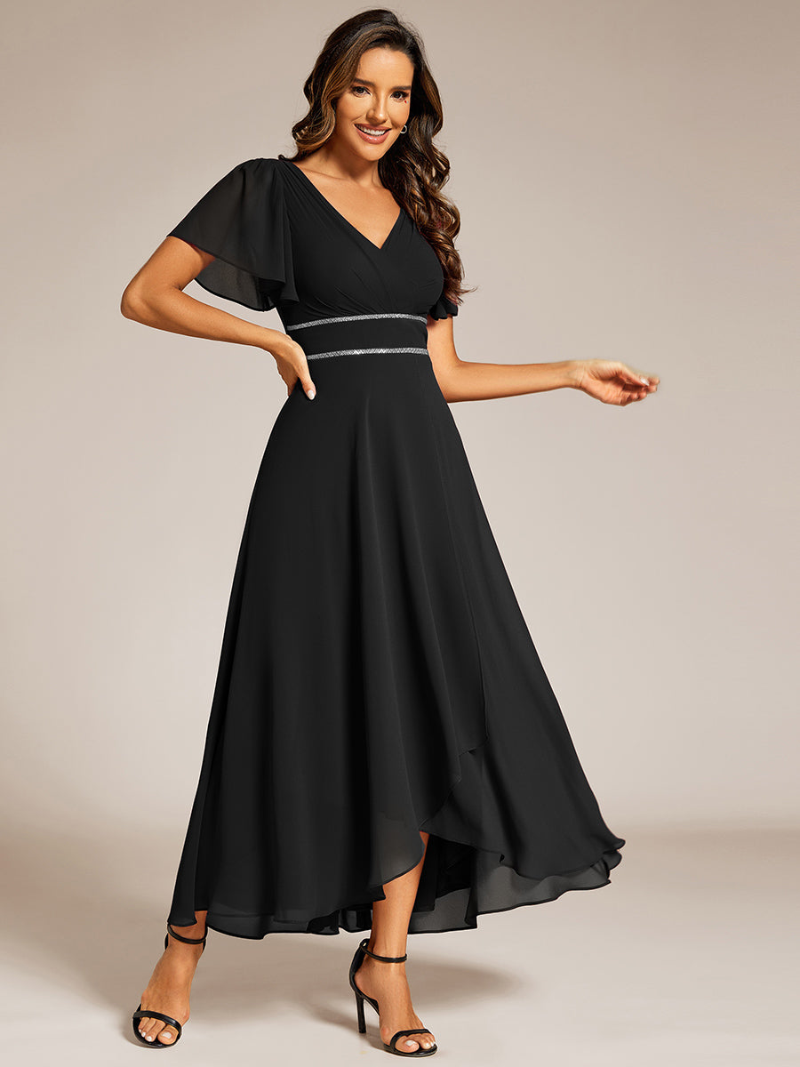 Chiffon High-Low Flowy Wedding Guest Dress