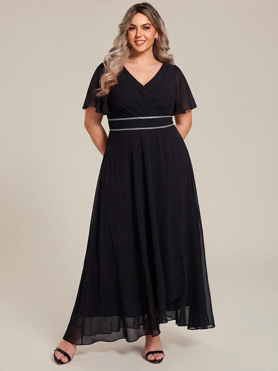Chiffon High-Low Flowy Wedding Guest Dress