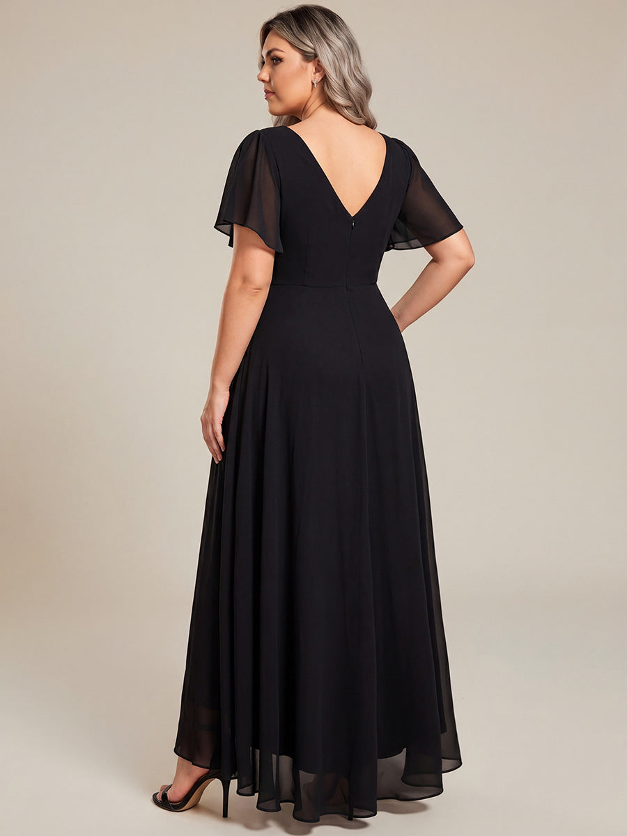 Chiffon High-Low Flowy Wedding Guest Dress