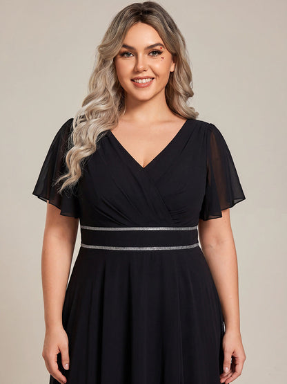 Chiffon High-Low Flowy Wedding Guest Dress