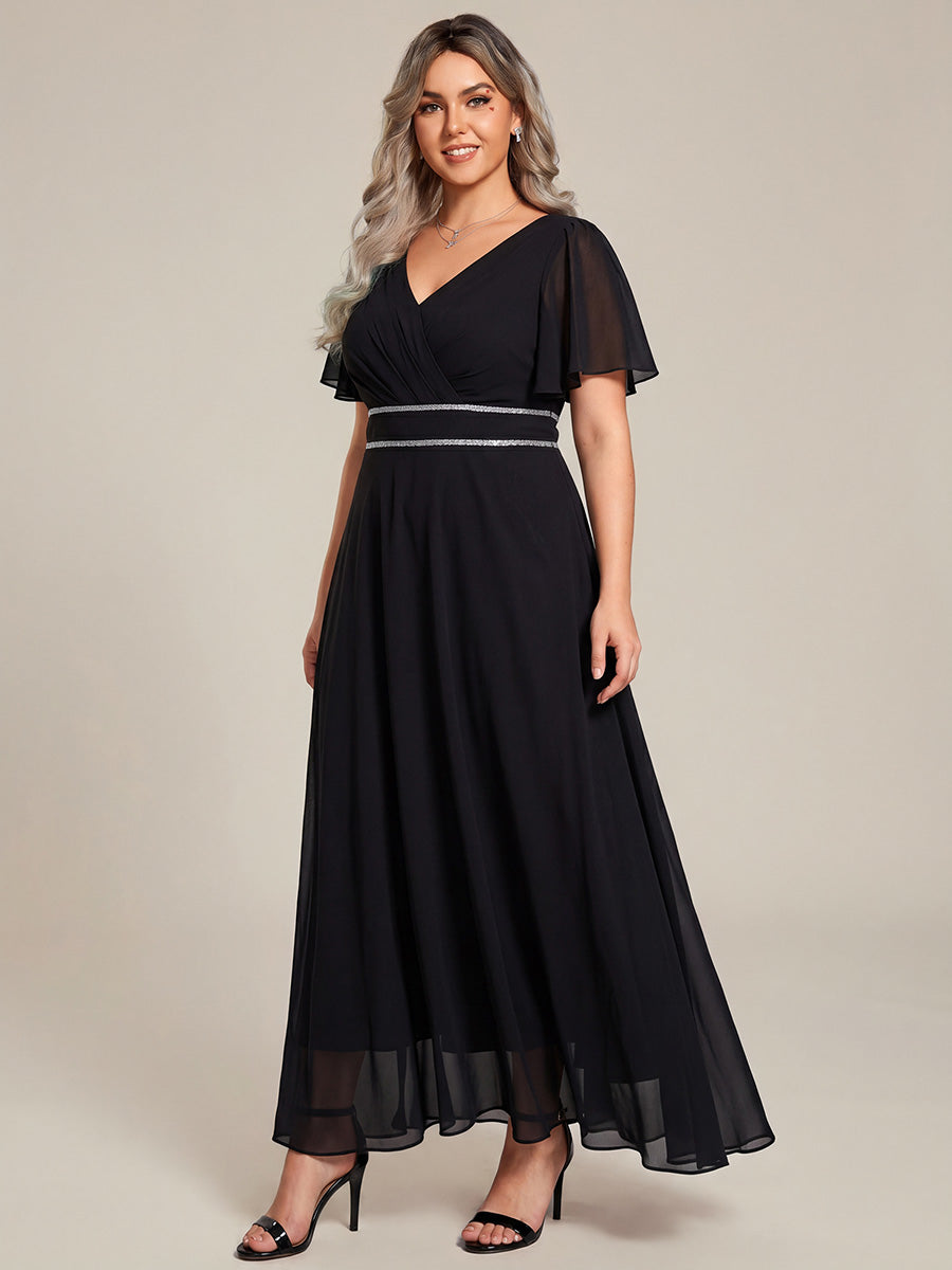 Chiffon High-Low Flowy Wedding Guest Dress