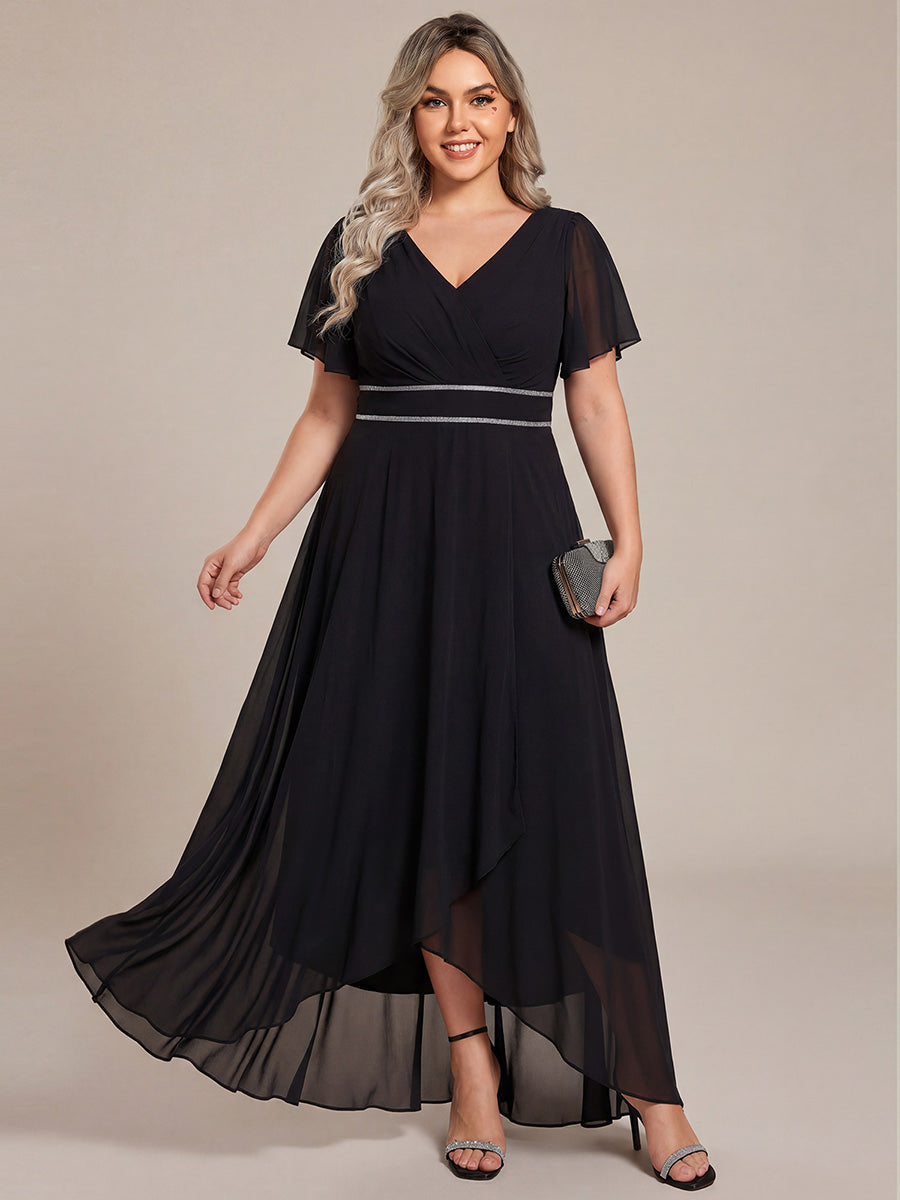 Chiffon High-Low Flowy Wedding Guest Dress