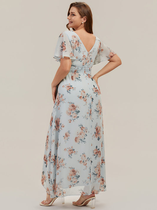 Plus Size Chiffon Ruched Bridesmaid Dress