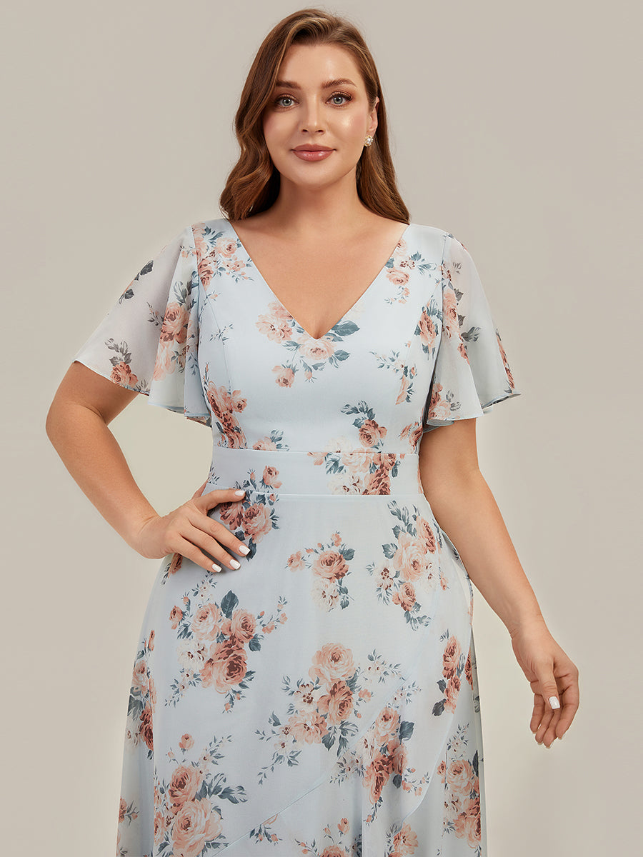 Plus Size Chiffon Ruched Bridesmaid Dress