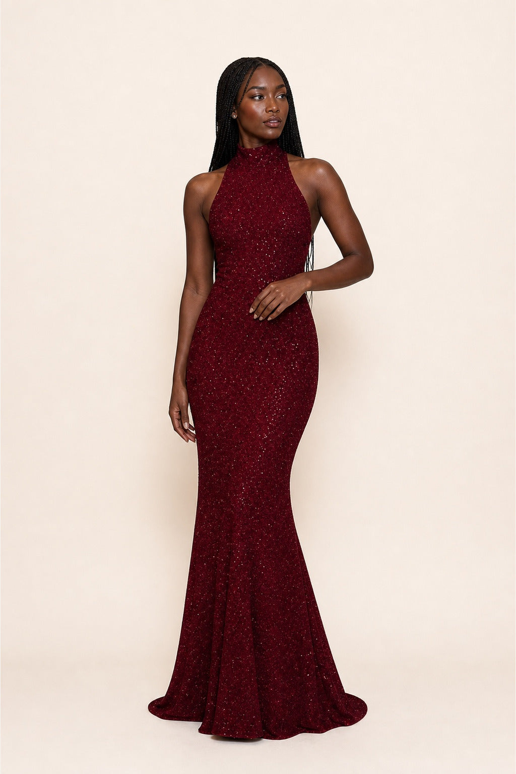 Kennedy sequin bodycon maxi dress in Red - variant view